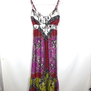 🍑3•4•$30 Halo Maxi Dress Sundress Red Black White